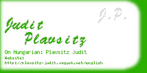 judit plavsitz business card
